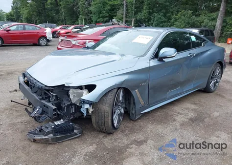 2017 Infiniti Q60 3.0T Red Sport 400 from USA, damaged, VIN JN1FV7EL6HM700572